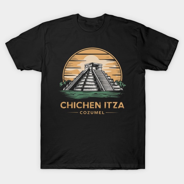 Chichen Itza Ruins Cozumel T-Shirt by Tees by Confucius